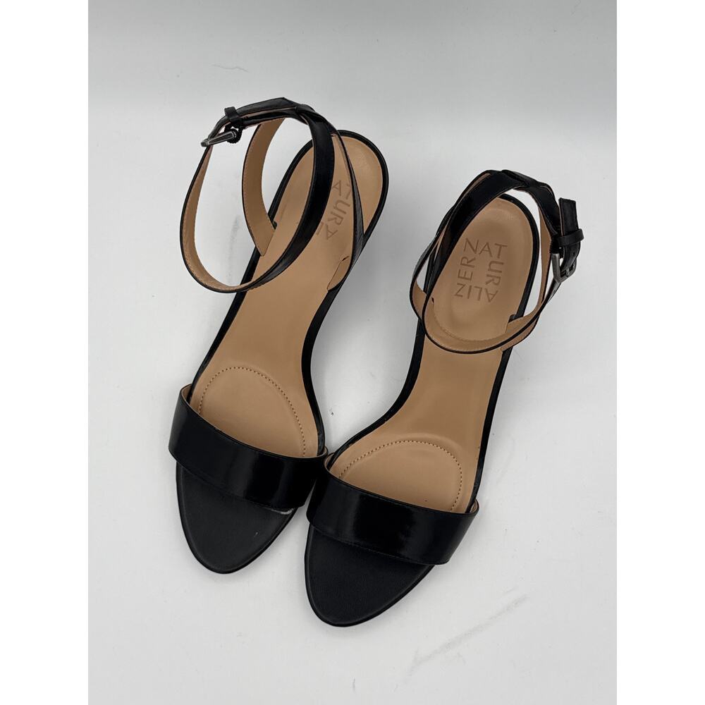 Women’s Naturalizer Black Leather Strappy High Heels Sz 11N - Picture 3 of 6